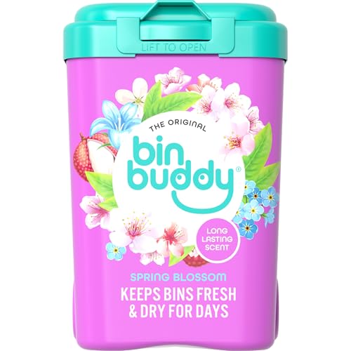 Bin Buddy Fresh Spring Blossom 450g, Bin Freshener Deodoriser Powder, Leaves Your Bin Smelling Great, Suitable for Indoor and Outdoor Bins