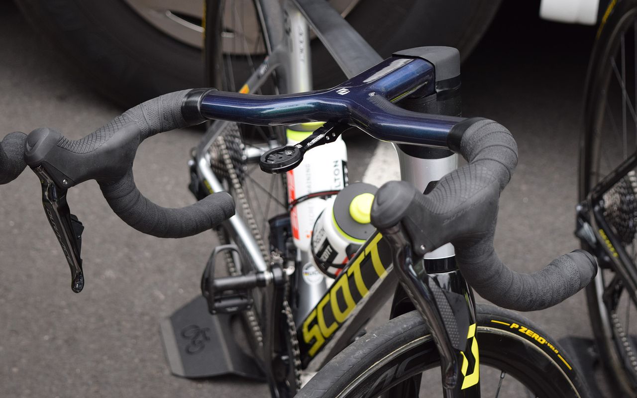 The new cockpit system features an out-front computer mount from K-Edge