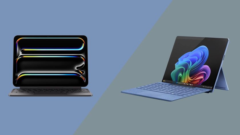 Side by side of Apple&#039;s iPad Pro and Microsoft Surface Pro