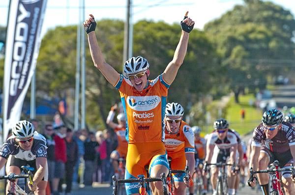 Steele Von Hoff of the Genesys Wealth Advisers team takes out stage one of the tour in Wonthaggi.