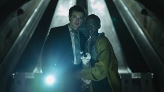 Joseph Quinn and Lupita Nyong'o in A Quiet Place: Day One