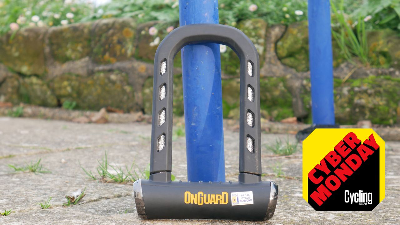 OnGuard Rocksolid with the Cycling Weekly cyber monday roundel