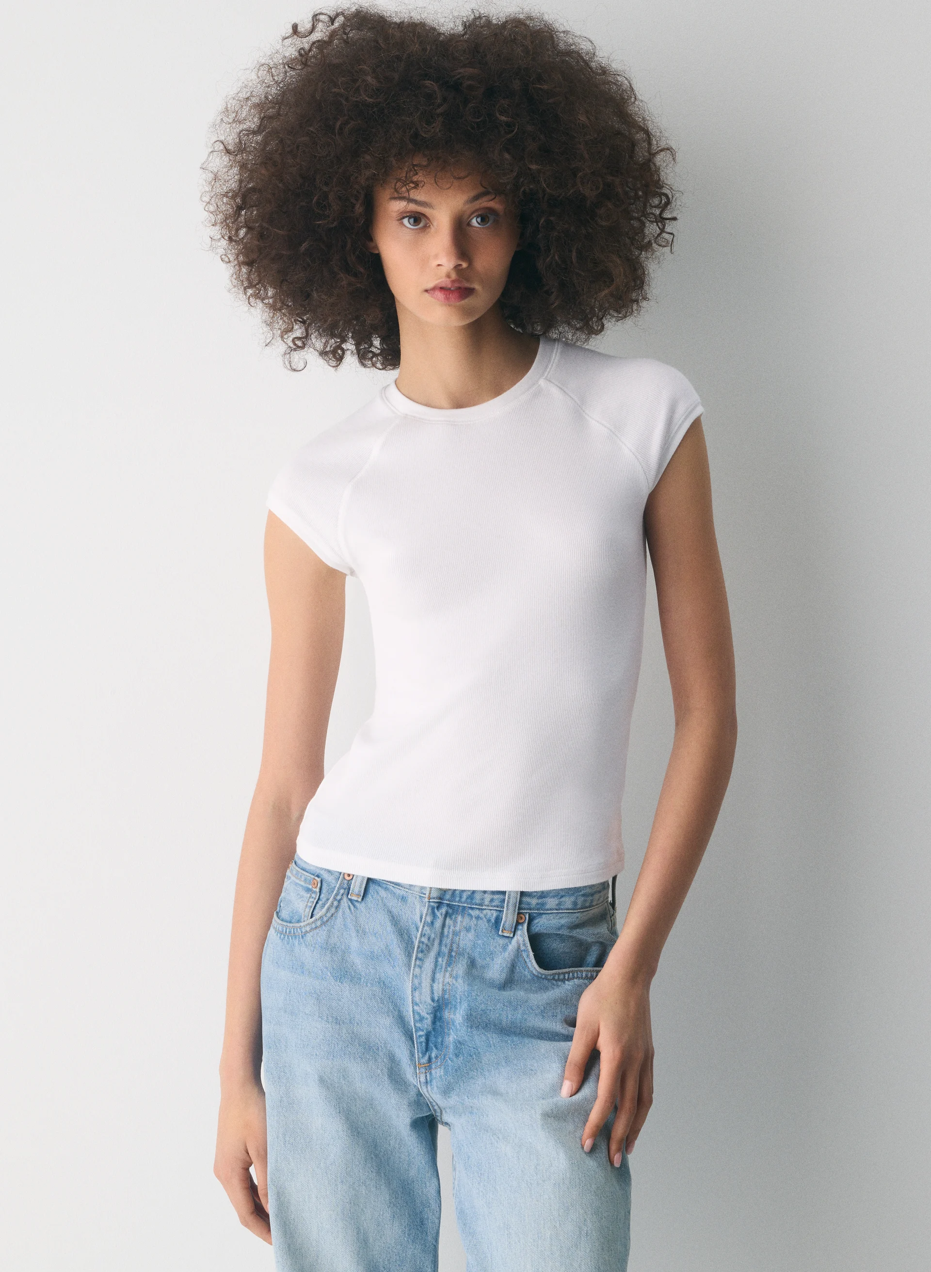 Homestretch&trade; Rib Cassette Capsleeve T-Shirt