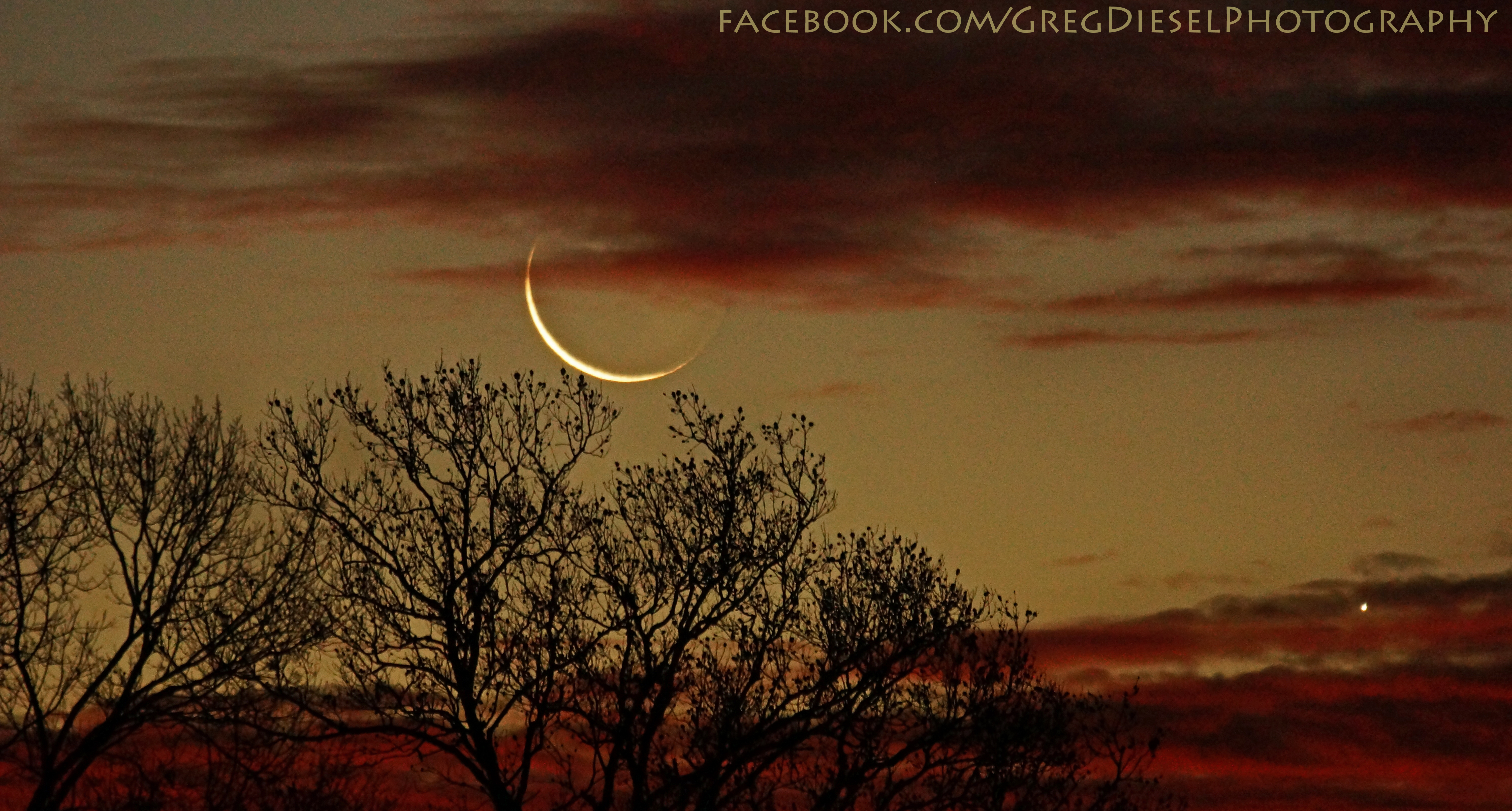 Moon Venus Sunrise North Carolina Greg Diesel Walck 