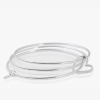 Joma Jewellery Lola Silver Heart Outline Triple Bangle: £22.99
