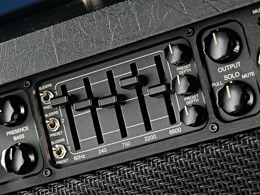 The five-band graphic EQ is a Mark Series staple and is pivotal to the Mark Five's tone
