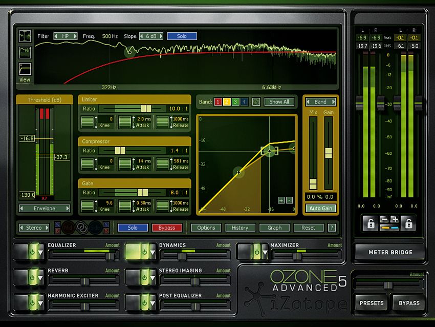 New for v5 is hard or soft knee dynamics - Advanced users can smoothly dial between the two extremes.