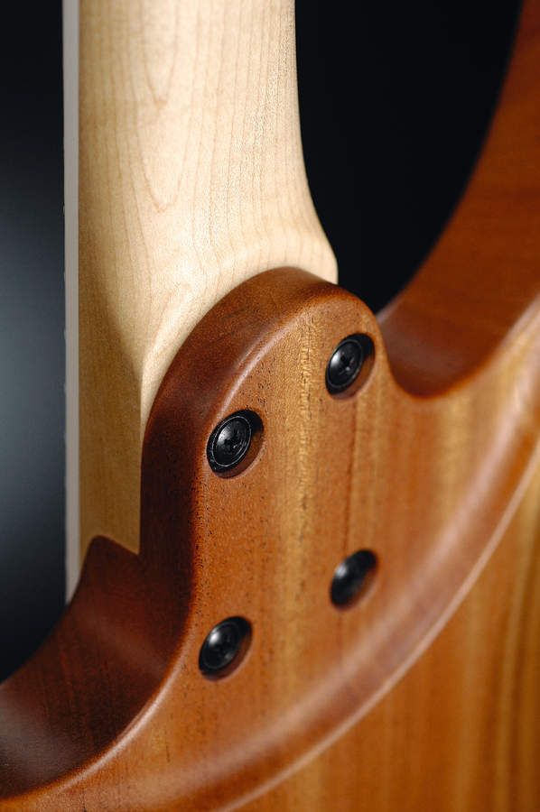 The bolt-on neck gives the guitar a familiar angle