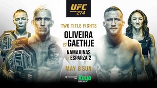 UFC 274 promotional bill featuring Charles Oliveira and Justin Gaethje