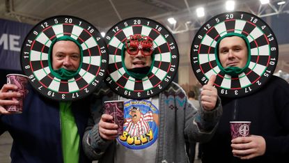 Darts fans at Alexandra Palace  