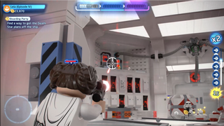 Princess Leia aiming down sights in new Lego Star Wars game