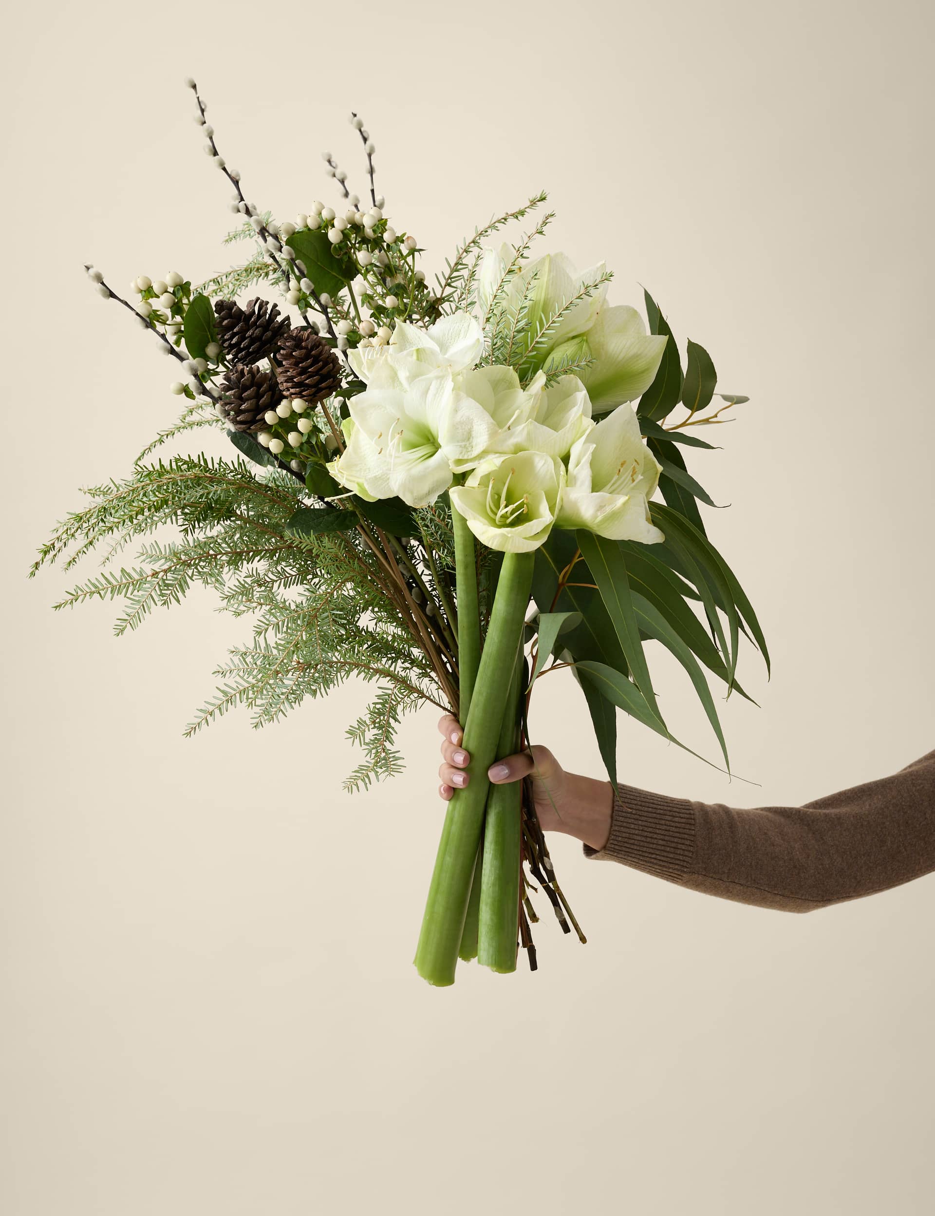 Kelly Hoppen White Amaryllis Christmas Bouquet