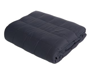 Best weighted blanket cut out dark blue folded