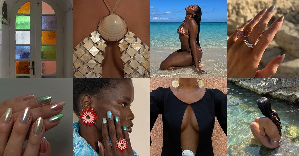 From Chanel Runways to Kylie Jenner, the Chicest Individuals Are Wearing Seaglass Nails This Summer