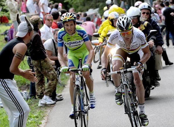 Basso and Evans dropped Scarponi but it was Basso who won the day