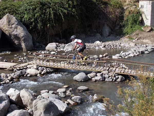Don't get your pedals caught in the sides of this bridge.