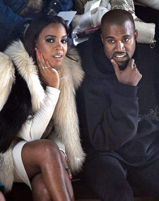 Kanye West And Kelly Rowland Front Row At Paris Fashion Week AW15