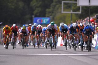 The last bunch sprint at the UEC Road Championships was won by Giacomo Nizzolo in 2020