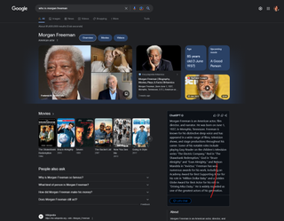 Morgan Freeman screenshot with ChatGPT