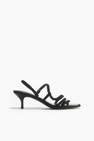 H&M, Heeled Suede Sandals