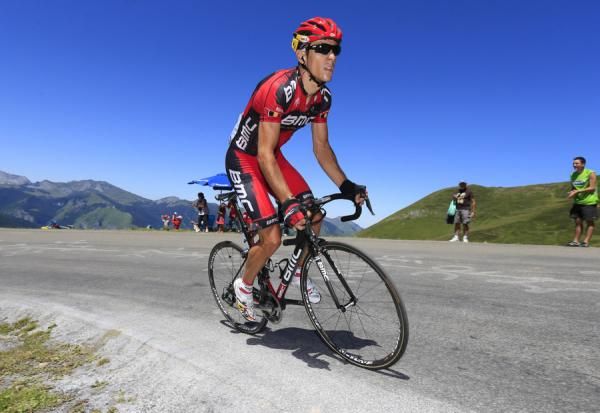 BMC's Philippe Gilbert, a mere speck in relation to the geographical giants around him