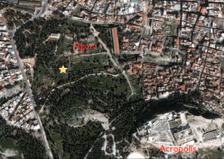Location of the Athens agora