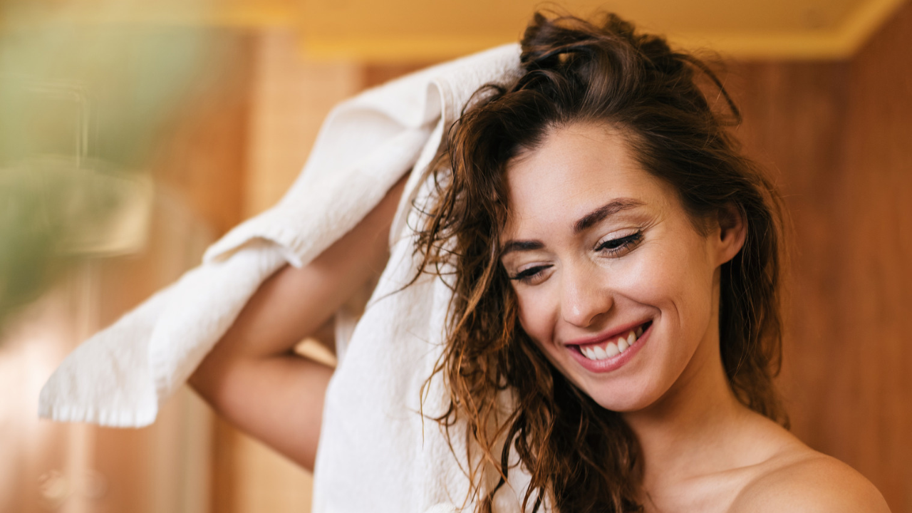 woman with wet hair