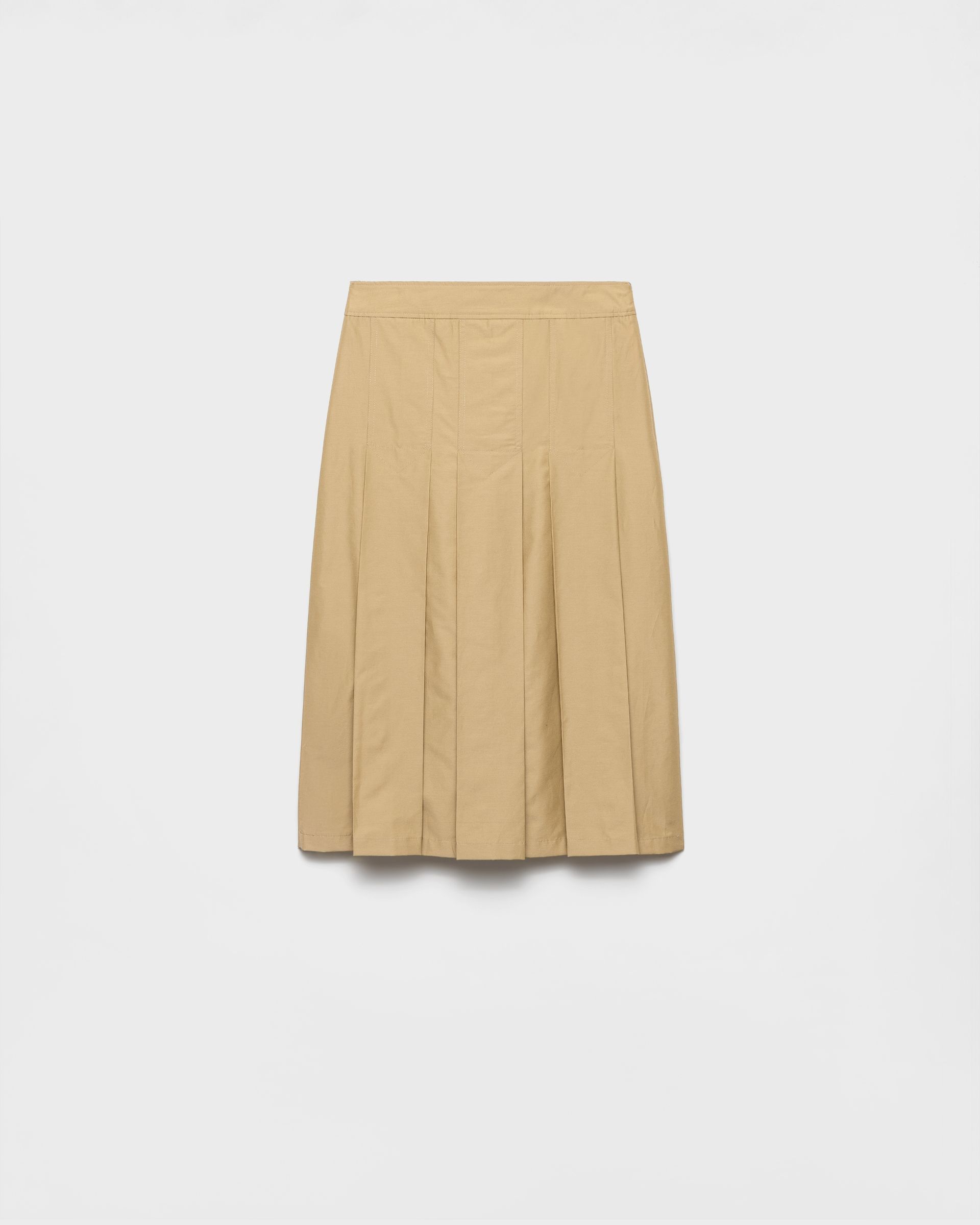 Pleated Technical Fabric Skirt