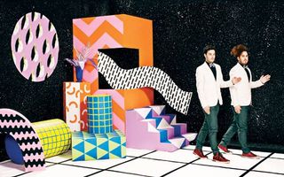 Warner Records hired Goodrich to create this explosively colourful set for Dale Earnhardt Jr Jr’s EP Patterns. Photography by JUCO