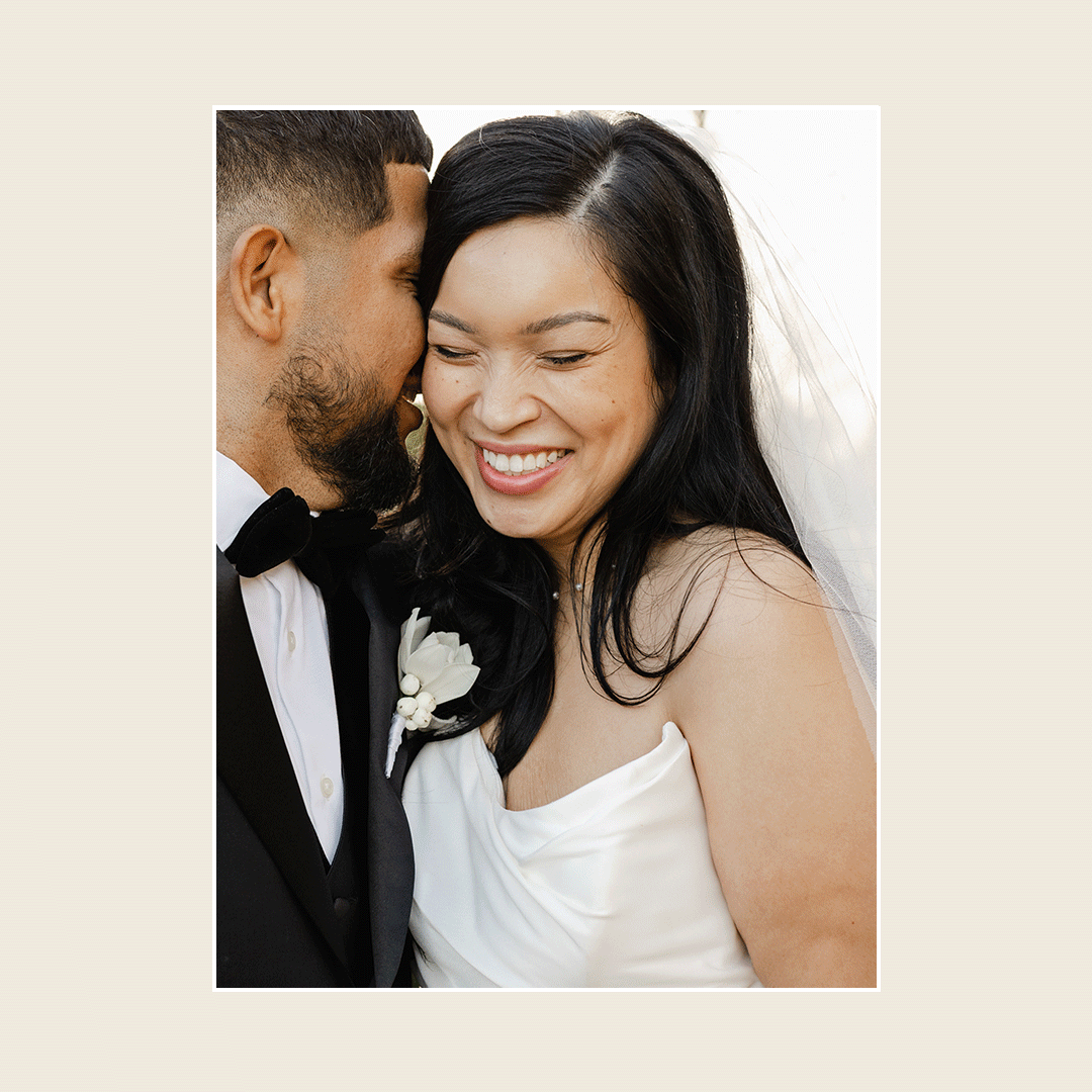 Beauty creator Glamzilla goes makeup-free for her wedding. 