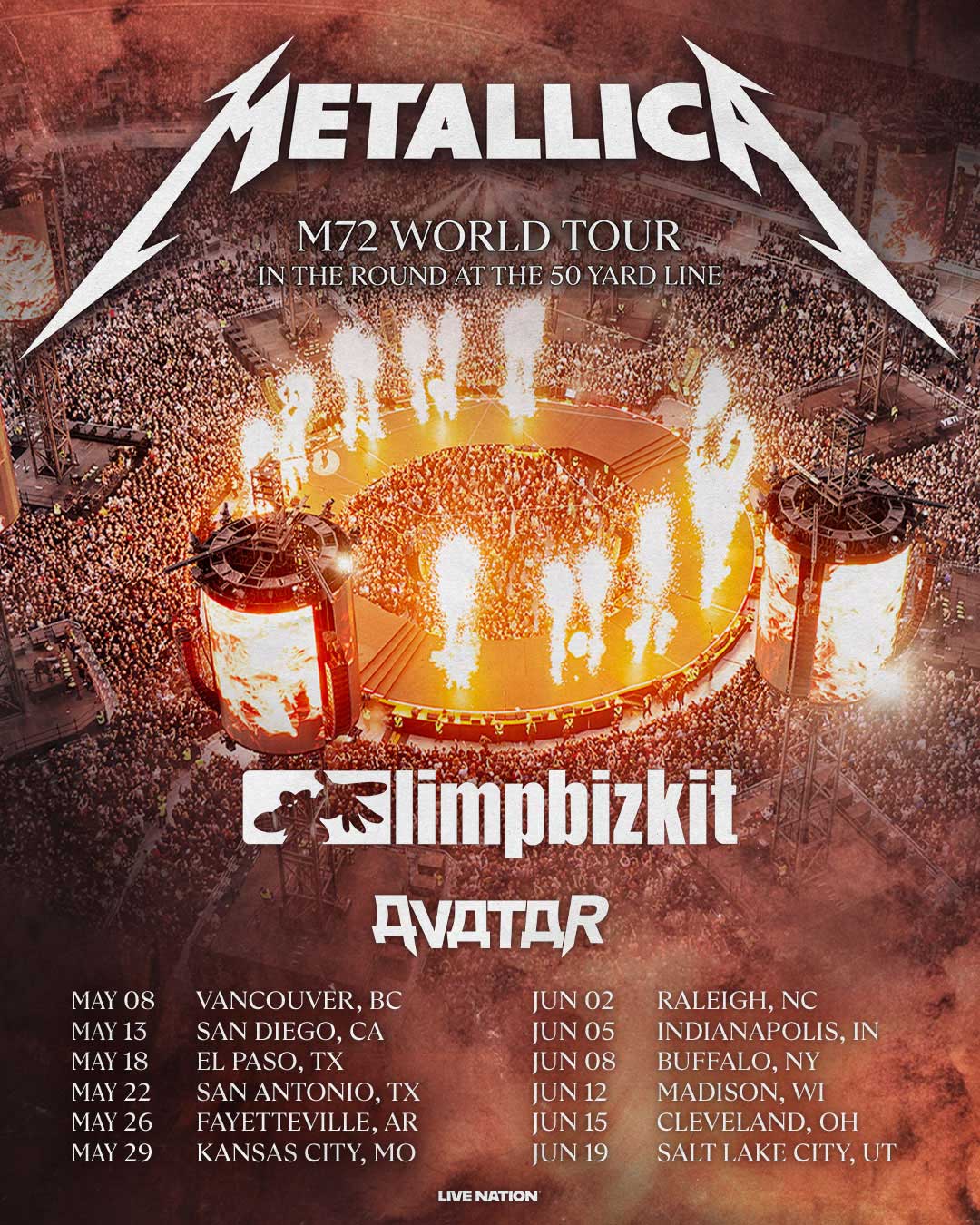 Metallica - M72 tour poster