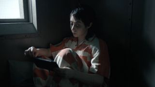 Screenshot of Sofia Falcone in Arkahm Asylum in The Penguin finale