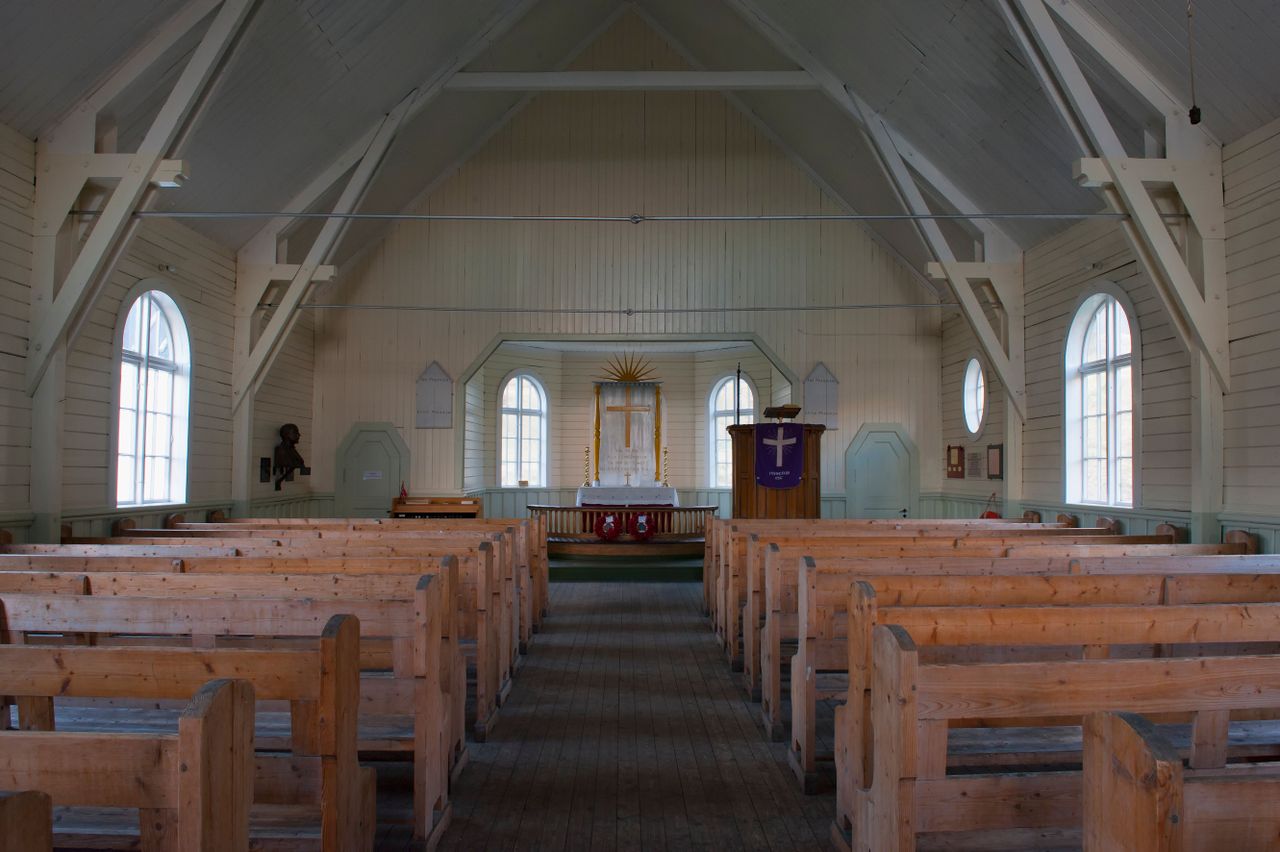 Empty pews.