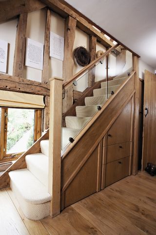 staircase ideas: rustic and contemporary staircase oak and glass