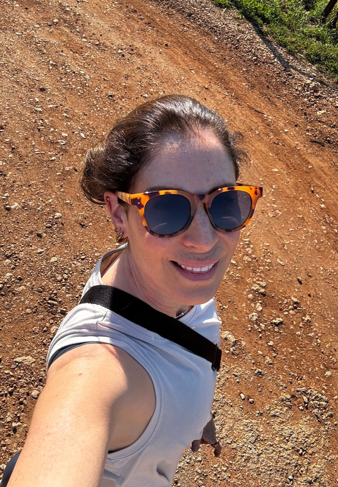 Health writer Anna trying the silent walking challenge