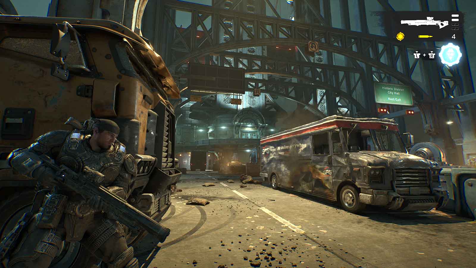 Screens from a fantasy sci-fi shooter game