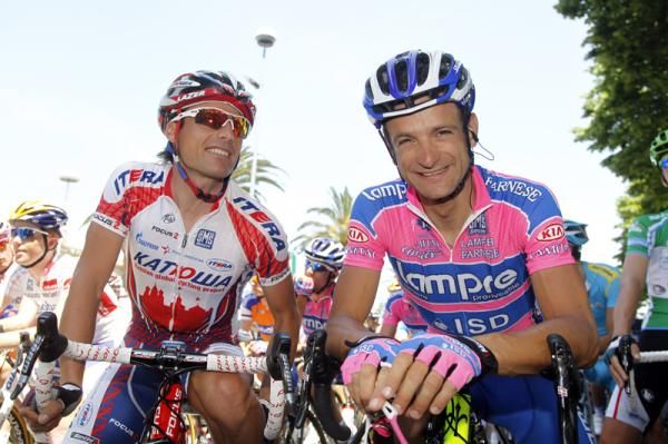 Scarponi was all smiles at the start
