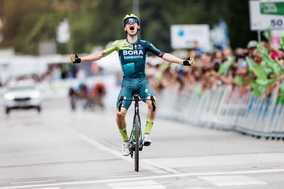 ALEOTTI Giovanni of BORAhansgrohe winner of 3rd Stage of 30th Tour of Slovenia 2024 cycling race between Ljubljana and Nova Gorica 1605 km on June 14 2024 in Slovenia Photo by Matic Klansek Velej Sportida