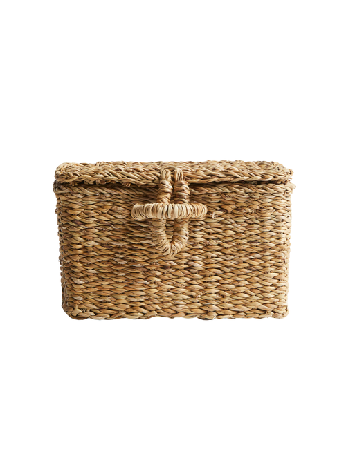 Seagrass Storage Basket With Lid