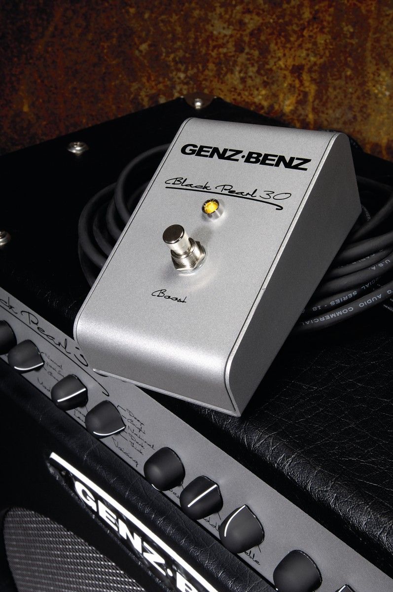 The supplied footswitch engages the boost function.