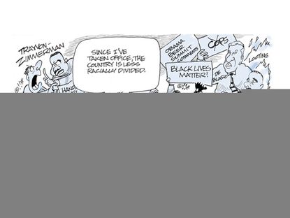 Obama cartoon race U.S. policy