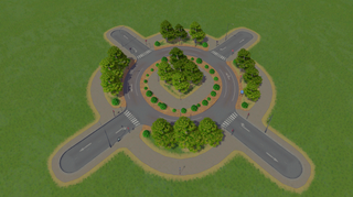 Cities Skylines mod - Small Green Roundabout