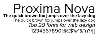 Web fonts: Proxima Nova