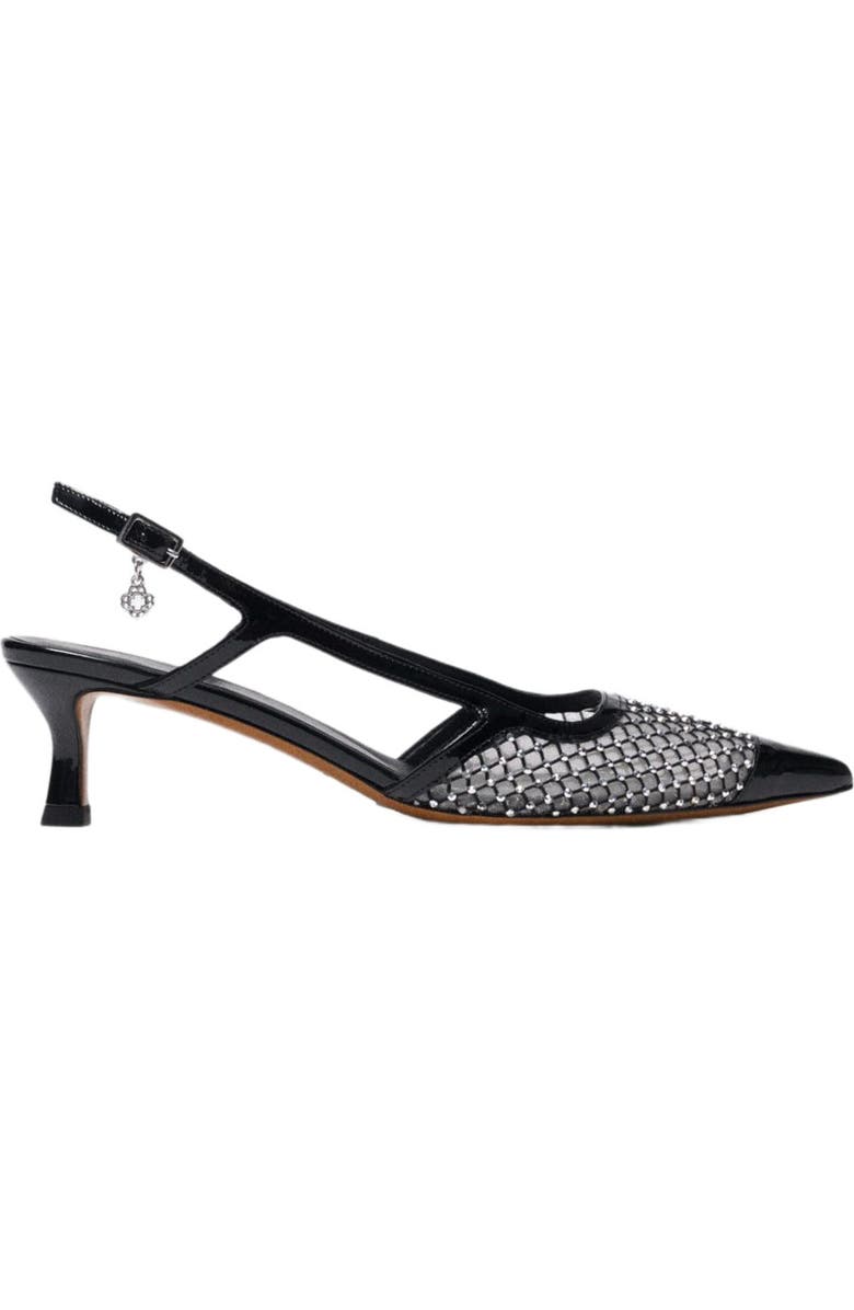 Rhinestone Mesh Pumps