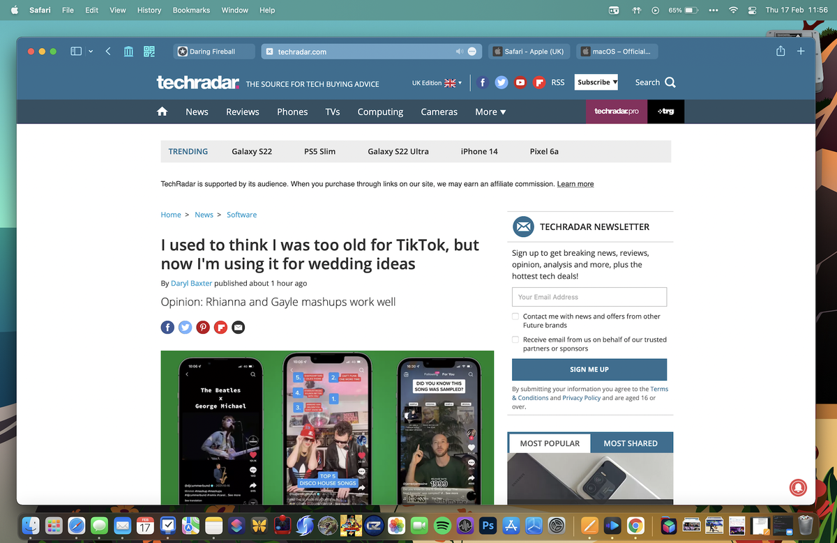 Safari 15 on Compact Tab View