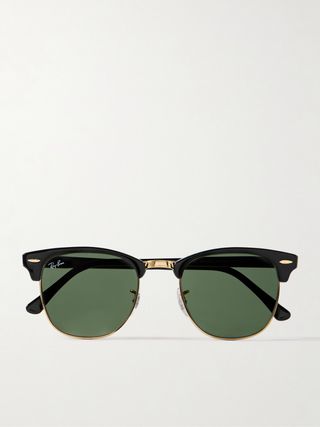 Clubmaster D-Frame Acetate and Gold-Tone Sunglasses