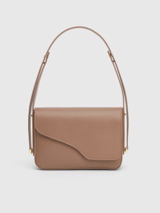 Bolgheri Hazelnut Nappa Shoulder Bag