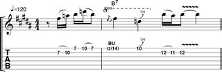 Basic legato lick tab