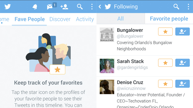 Twitter testing a &#039;Fave People&#039; timeline for your top tweeters only