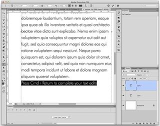 Photoshop secrets: Quickly finish editing text